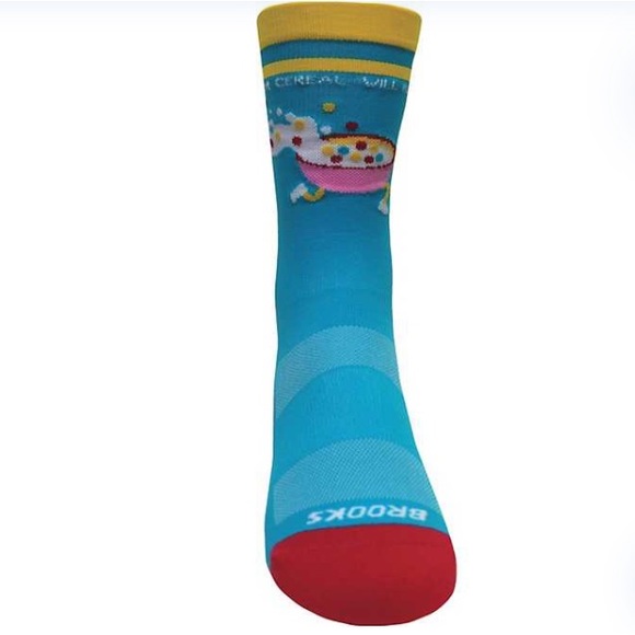 NWT Brooks Tempo knit unisex Blue Cereal Socks - Picture 4 of 5